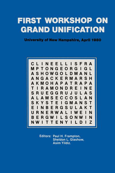 Produktbild: First Workshop on Grand Unification