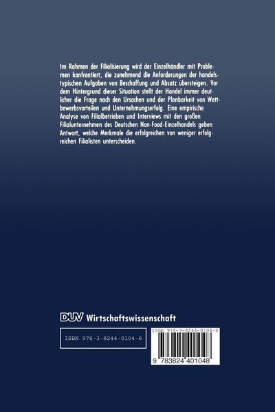 Produktbild: Wettbewerbsvorteile von Filialbetrieben