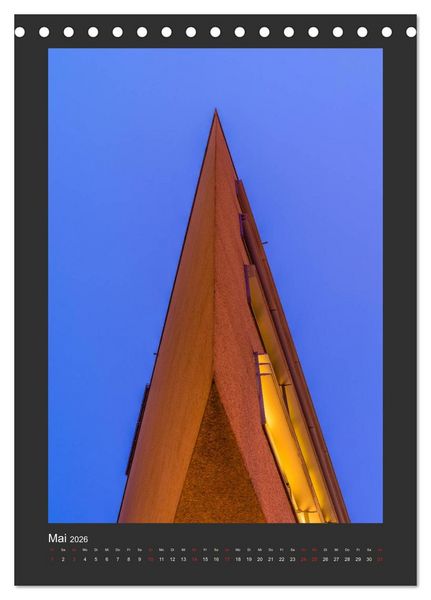 Produktbild: Plakative Architektur (Tischkalender 2026 DIN A5 hoch), CALVENDO Monatskalender
