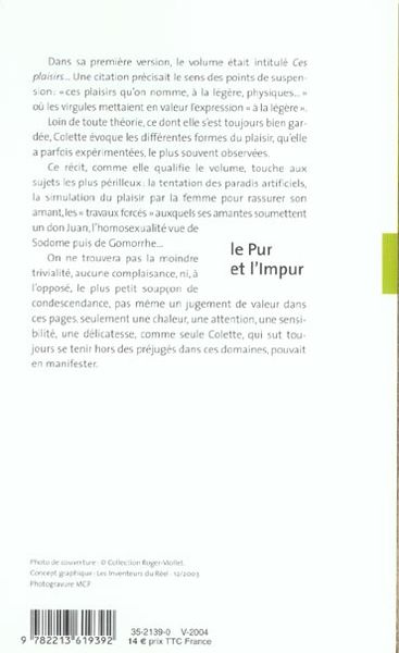 Produktbild: Le pur et l'impur