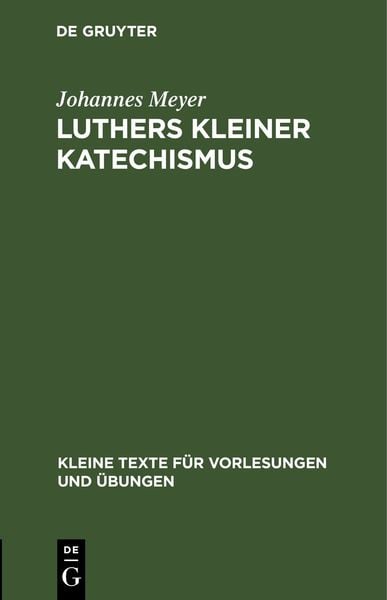 Produktbild: Luthers kleiner Katechismus