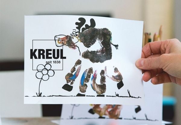 Produktbild: KREUL MUCKI Farben Spiel Kiste, 5 x 50 ml Fingermalfarbe, Wir malen mit H&auml;nden & Fingern