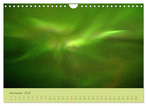 Produktbild: Nordlicht-Zauber auf den Lofoten. Aurora borealis (Wandkalender 2026 DIN A4 quer), CALVENDO Monatskalender