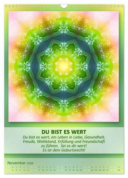 Produktbild: Light Energy Mandalas - Kalender - Vol. 1 (Wandkalender 2026 DIN A3 hoch), CALVENDO Monatskalender