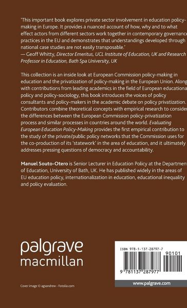 Produktbild: Evaluating European Education Policy-Making
