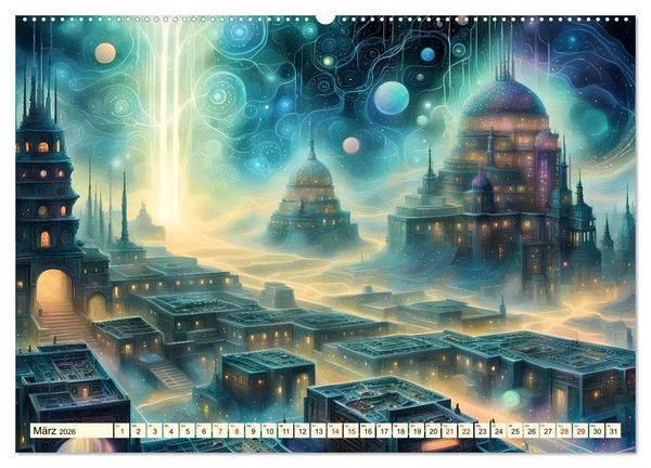 Produktbild: Vernetzte Visionen (hochwertiger Premium Wandkalender 2026 DIN A2 quer), Kunstdruck in Hochglanz
