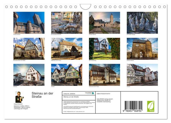 Produktbild: Steinau an der Stra&szlig;e (Wandkalender 2026 DIN A4 quer), CALVENDO Monatskalender