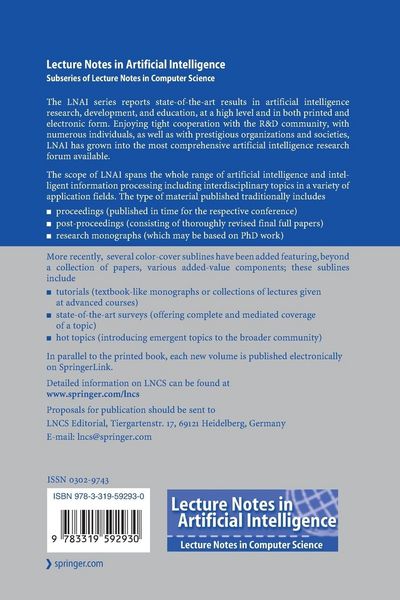 Produktbild: Multi-Agent Systems and Agreement Technologies