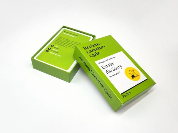 Produktbild: Errate die Story. Um was geht&rsquo;s? 50 Fragen und Antworten f&uuml;r B&uuml;chermenschen