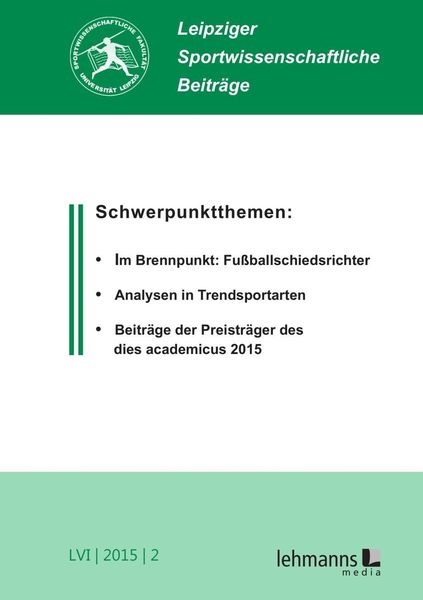 Produktbild: Leipziger Sportwissenschaftliche Beitr&auml;ge