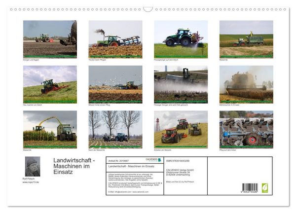 Produktbild: Landwirtschaft - Maschinen im Einsatz (Wandkalender 2026 DIN A2 quer), CALVENDO Monatskalender
