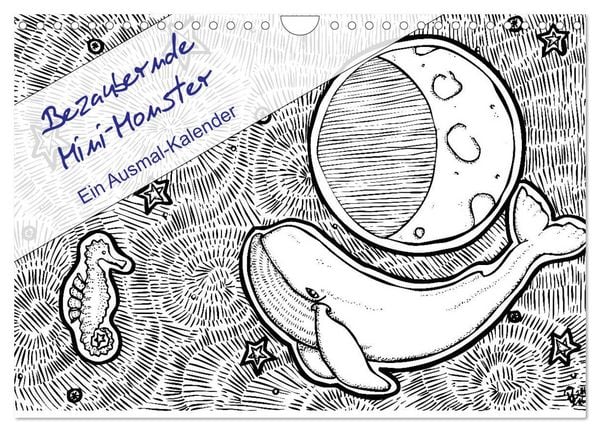 Produktbild: Bezaubernde Mini-Monster - Ein Ausmal-Kalender (Wandkalender 2026 DIN A4 quer), CALVENDO Monatskalender
