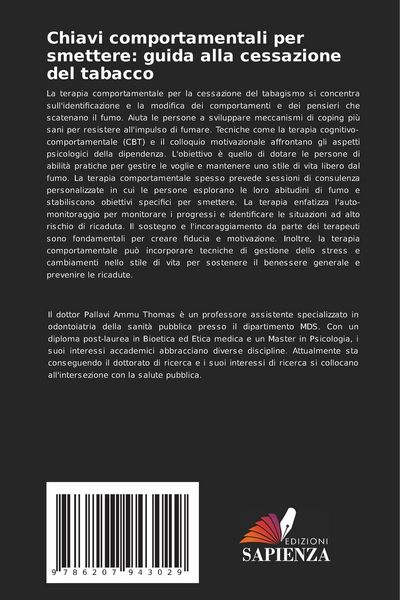 Produktbild: Chiavi comportamentali per smettere: guida alla cessazione del tabacco