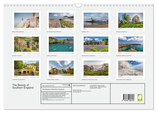Produktbild: The Beauty of Southern England (Wall Calendar 2027 DIN A3 landscape), CALVENDO 12 Month Wall Calendar