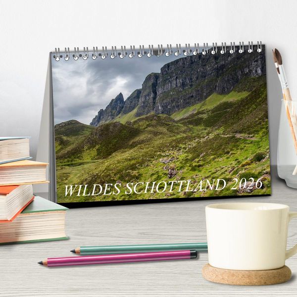 Produktbild: Wildes Schottland 2026 (Tischkalender 2026 DIN A5 quer), CALVENDO Monatskalender