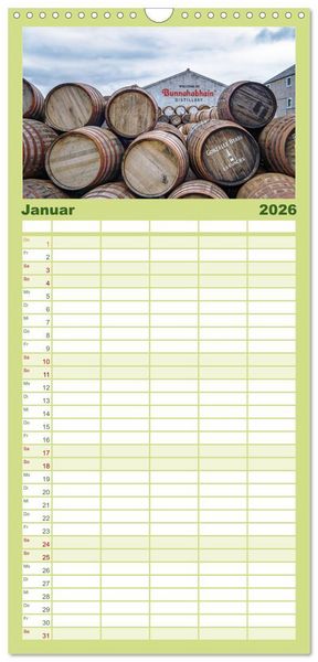 Produktbild: Familienplaner 2026 - Islay - Heimat des Malt Whisky mit 5 Spalten (Wandkalender, 21 x 45 cm) CALVENDO