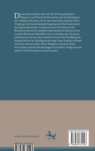 Produktbild: Wagner, Nietzsche und die deutsche Rechte 1871&ndash;1933