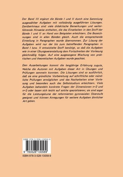 Produktbild: Lineare Algebra und Analytische Geometrie