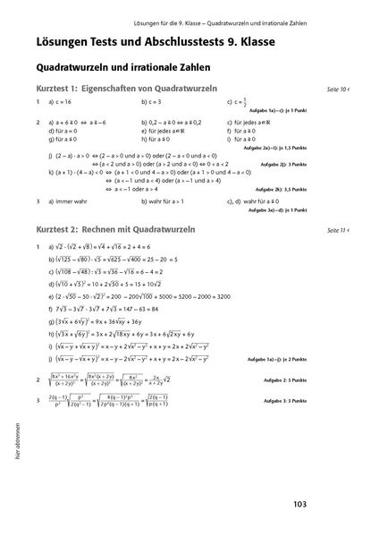 Produktbild: Fit in Test und Klassenarbeit &ndash; Mathematik 9./10. Klasse Gymnasium