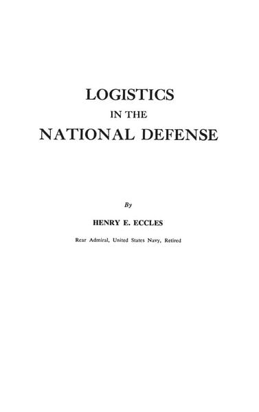Produktbild: Logistics in the National Defense