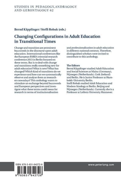 Produktbild: Changing Configurations in Adult Education in Transitional Times