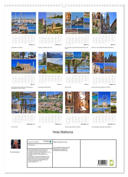 Produktbild: Hola Mallorca (Wandkalender 2026 DIN A2 hoch), CALVENDO Monatskalender