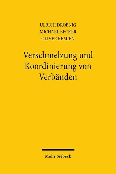 Produktbild: Verschmelzung und Koordinierung von Verb&auml;nden