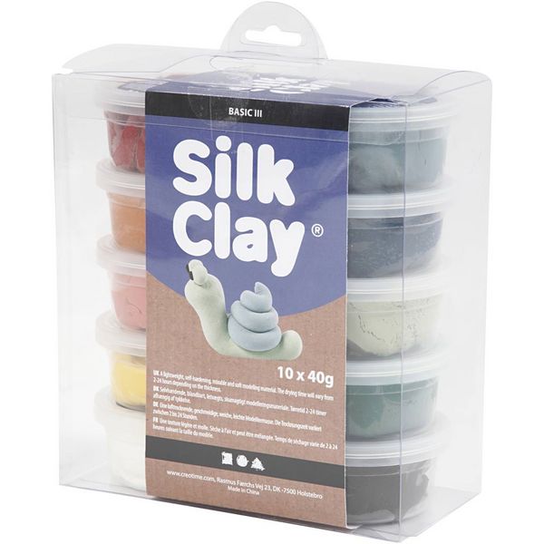 Produktbild: Creativ Company Silk Clay&reg;, sanfte, dezente Farben, 10x40 g
