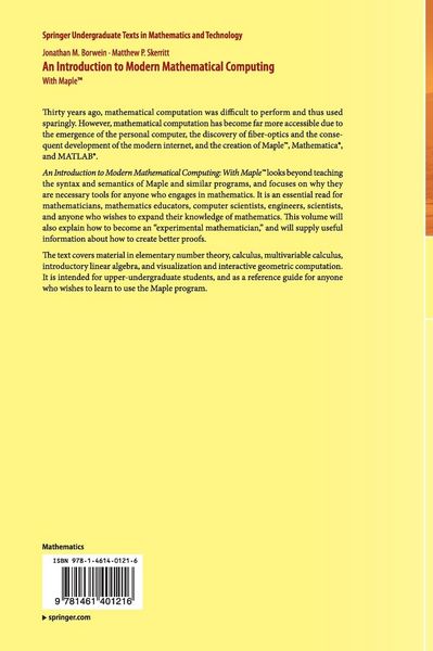 Produktbild: An Introduction to Modern Mathematical Computing