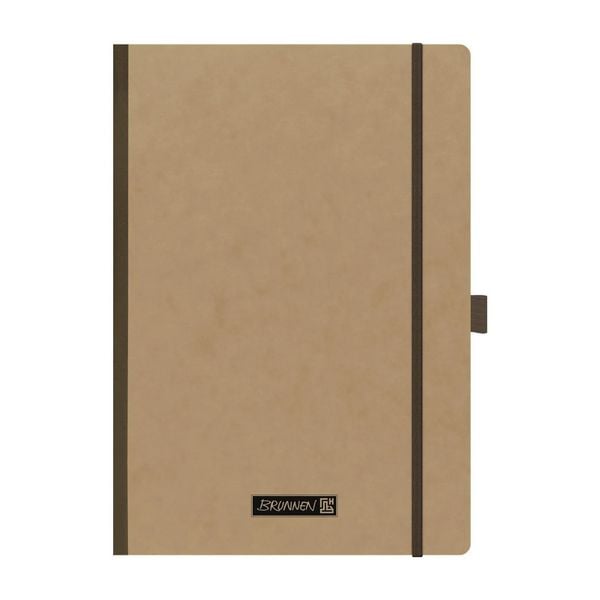 Produktbild: Brunnen Notizbuch Premium FACT!plus Kladde &brvbar; A4, kariert, Gummizugverschluss, braun