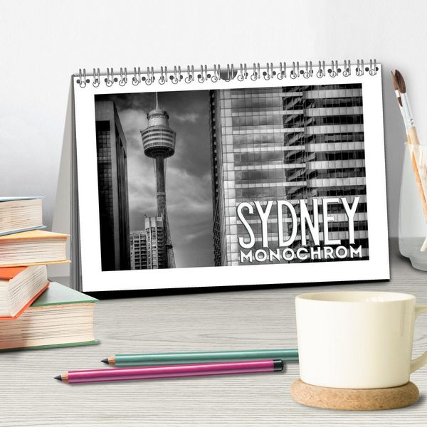 Produktbild: SYDNEY Monochrom (Tischkalender 2026 DIN A5 quer), CALVENDO Monatskalender