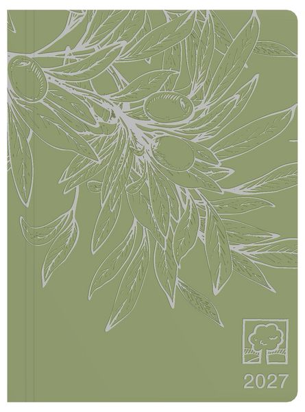 Produktbild: Taschenkalender 1T/1S olive Blauer Engel 2027