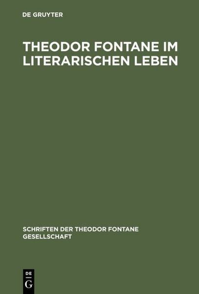 Produktbild: Theodor Fontane im literarischen Leben
