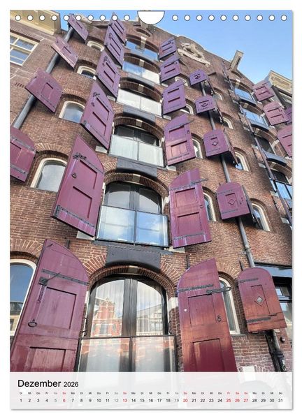 Produktbild: DIE GRACHTENSTADT AMSTERDAM (Wandkalender 2026 DIN A4 hoch), CALVENDO Monatskalender