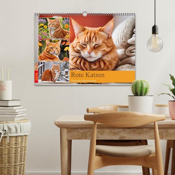 Produktbild: Rote Katzen (Wandkalender 2026 DIN A3 quer), CALVENDO Monatskalender