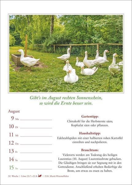 Produktbild: Bauernweisheiten Wochenkalender 2027 - Bauernregeln, Brauchtum, Gartentipps, Haushaltstipps