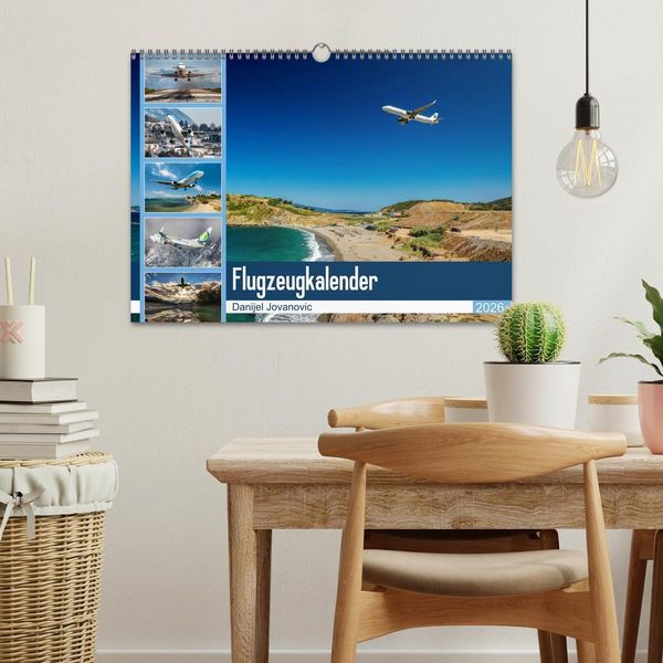 Produktbild: Flugzeugkalender 2026 (Wandkalender 2026 DIN A3 quer), CALVENDO Monatskalender