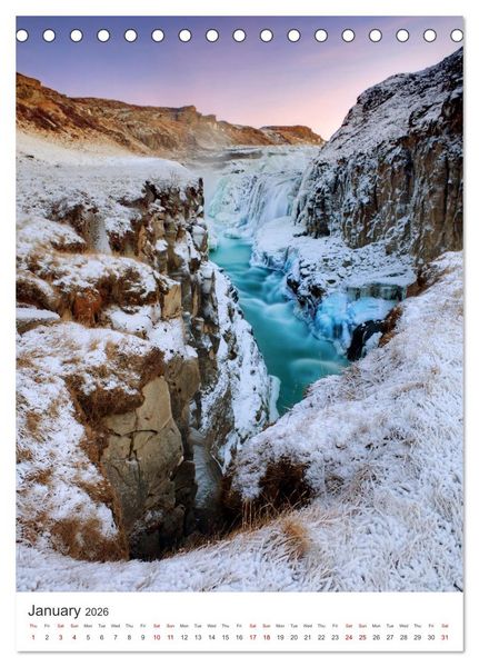 Produktbild: Magic of Iceland - nature photography (Desk Calendar 2026 DIN A5 portrait), CALVENDO 12 Month DeskCalendar