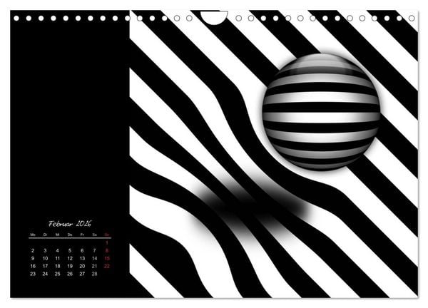 Produktbild: Schwarz trifft Wei&szlig; (Wandkalender 2026 DIN A4 quer), CALVENDO Monatskalender