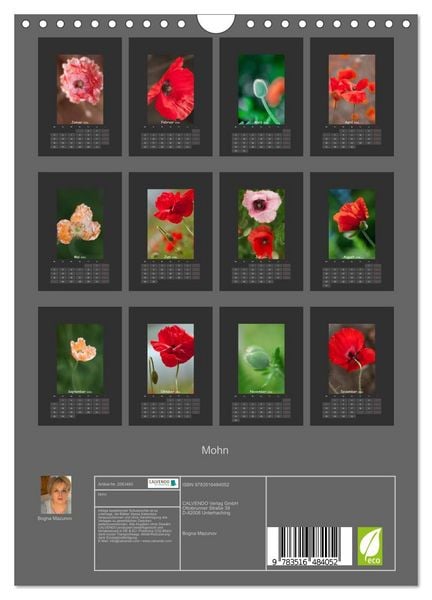 Produktbild: Mohn (Wandkalender 2026 DIN A4 hoch), CALVENDO Monatskalender