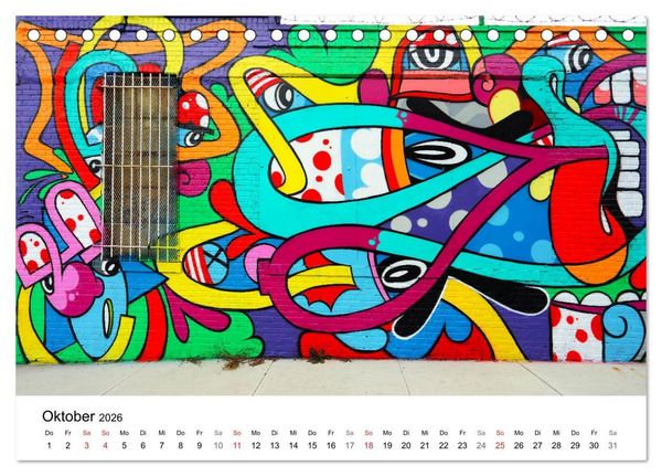 Produktbild: Brooklyn Street Art (Tischkalender 2026 DIN A5 quer), CALVENDO Monatskalender
