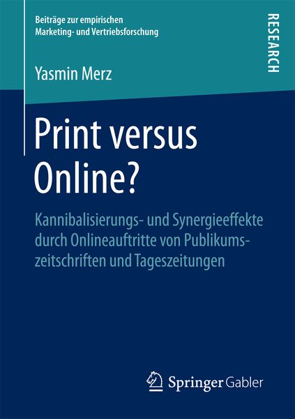 Print versus Online?, Taschenbuch von Yasmin Merz, Springer Fachmedien Wiesbaden GmbH, 9783658200466