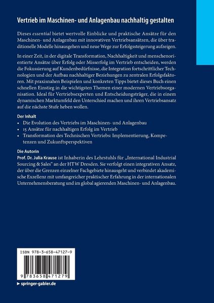 Produktbild: Vertrieb im Maschinen- und Anlagenbau nachhaltig gestalten