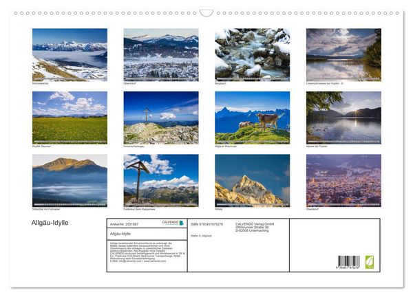 Produktbild: Allg&auml;u-Idylle (Wandkalender 2026 DIN A2 quer), CALVENDO Monatskalender