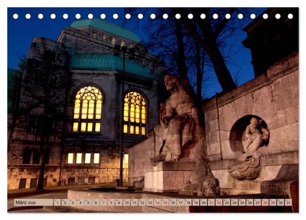 Produktbild: Essen Lichter der Nacht (Tischkalender 2026 DIN A5 quer), CALVENDO Monatskalender