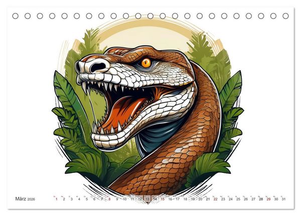 Produktbild: Beast Mode - Wilde Maskottchen (Tischkalender 2026 DIN A5 quer), CALVENDO Monatskalender