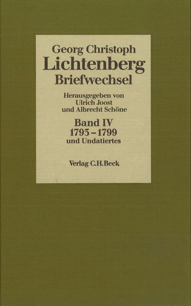 Produktbild: Lichtenberg Briefwechsel Bd. 4: 1793-1799