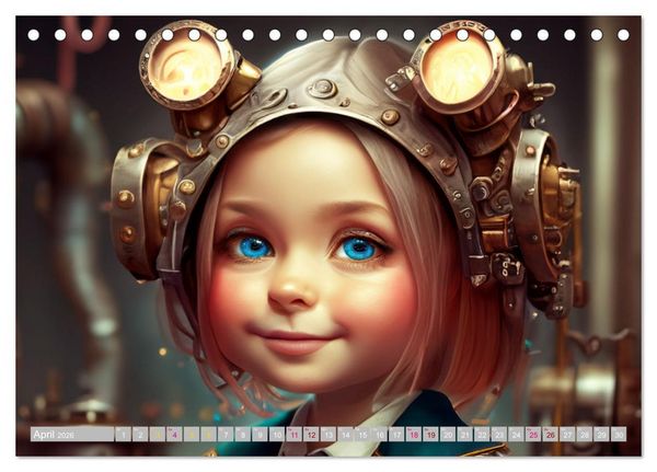 Produktbild: Starke M&auml;dchen - Steampunk Welten (Tischkalender 2026 DIN A5 quer), CALVENDO Monatskalender