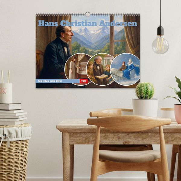 Produktbild: Hans Christian Andersen. Sein Leben, seine Werke (Wandkalender 2026 DIN A3 quer), CALVENDO Monatskalender