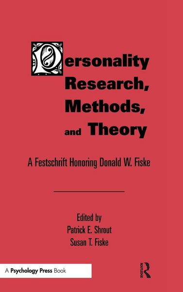 Produktbild: Personality Research, Methods, and Theory
